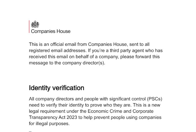 identity verification for companies house UK